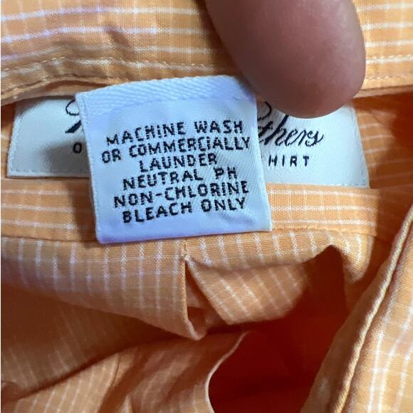 Brooks Brothers Mens Original Polo Shirt Button Down Gingham Plaid Size 15.5 - Picture 5 of 5